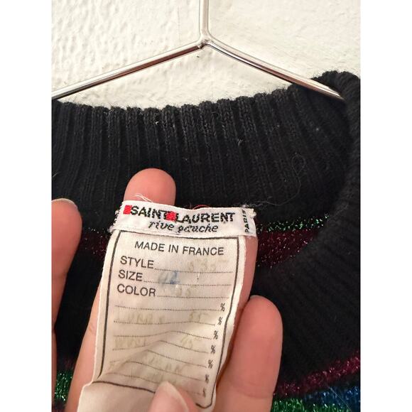 Vintage Saint Laurent Sweater Top - Size EU 42 - Picture 2 of 3